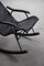 Postmodern Black Leather Rocking Chair by Takeshi Nii, 1950s, Image 8