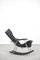 Postmodern Black Leather Rocking Chair by Takeshi Nii, 1950s, Image 5