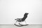 Postmodern Black Leather Rocking Chair by Takeshi Nii, 1950s 11