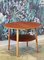 Danish Round Teak Coffee Table with Newspaper Shelf 1