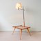 Floor Lamp with Side Table in Ash Wood 2