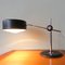 Lampe de Bureau Simris Mid-Century en Cuir Noir et Chrome par Anders Pehrson pour Ateljé Lyktan 6
