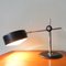 Lampe de Bureau Simris Mid-Century en Cuir Noir et Chrome par Anders Pehrson pour Ateljé Lyktan 4