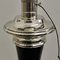 French Art Deco Wood and Silver Metal Table Lamp from Mazda, 1920s 5