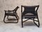 French Lacquered Bamboo Armchairs, 1980s, Set of 4 6