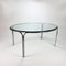 Italian Tubular and Glass Oval Dining Table, 1970s 2