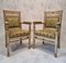 Antique Empire Carved Wood Armchairs, Set of 2 1