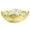 Dekorative italienische Mid-Century Schale aus gelbem Bullicante Muranoglas, 1960er 1