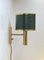 Danish Modern Green Wall Sconce in Brass from Fog & Mørup, 1970s 4