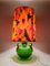Mid-Century Green Glass Table Lamp, 1960s 8
