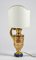 Elektrisierte Palmenhalter Ornament Lampe aus vergoldetem Holz, Italien, 1800er 1