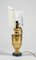Electrified Palm Tree Holder Ornament Lamp in Gilded Wood, Italy, 1800s 3