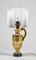 Elektrisierte Palmenhalter Ornament Lampe aus vergoldetem Holz, Italien, 1800er 4