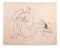 Louis Jou, Leda and the Swan, Disegno a carboncino, inizio XX secolo, Immagine 1