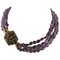 Ancient Handcrafted Clasp Retro Intertwined Amethysts Necklace 1