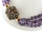 Ancient Handcrafted Clasp Retro Intertwined Amethysts Necklace, Image 2