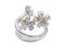 18 Karat White Gold Flower Ring 3