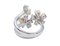 18 Karat White Gold Flower Ring, Image 3