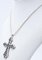 9 Karat Rose Gold and Silver Cross Pendant Necklace 3