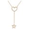 18 Karat Yellow Gold Heart and Star Shape Pendant Necklace 1