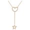 18 Karat Yellow Gold Heart and Star Shape Pendant Necklace, Image 1