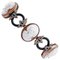 9 Karat Rose Gold and Silver Retrò Bracelet 1