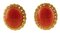 18k Yellow Gold and Coral Stud Earrings 1
