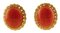 Boucles d'Oreilles en Or Jaune 18k et Corail 1