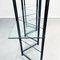 Modern Italian Black Metal and Tempered Glass Bookcase, 1990s 11