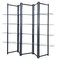 Modern Italian Black Metal and Tempered Glass Bookcase, 1990s 1