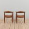 Sedia nr. 503 in teak e pelle di Hans J. Wegner per Johannes Hansen, anni '60, set di 2, Immagine 4