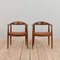 Teak and Leather The Chair Model 503 by Hans J. Wegner for Johannes Hansen, 1960s, Set of 2, Image 2