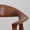 Teak and Leather The Chair Model 503 by Hans J. Wegner for Johannes Hansen, 1960s, Set of 2 12