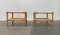 Mesas auxiliares vintage de bambú y vidrio, años 70. Juego de 2, Imagen 13