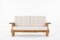 Swedish Sofa in Pine and Natural Linen, 1950, Image 1