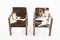 Armchairs in Cow Skin and Oak, 1950, Set of 2, Image 4