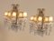 Large Antique Italian Mirrored Crystal Sconces, Set of 2 8