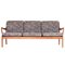 Danish Three Seater Sofa with Wooden Frame in Cherry, 1960s 1