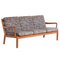 Danish Three Seater Sofa with Wooden Frame in Cherry, 1960s, Image 9