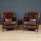 20th Century Dutch Leather Club Chairs, Set of 2 3