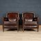 20th Century Dutch Leather Club Chairs, Set of 2 2