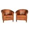 20th Century Dutch Leather Club Chairs, Set of 2 1