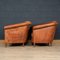 20th Century Dutch Leather Club Chairs, Set of 2 4