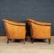 20th Century Dutch Leather Club Chairs, Set of 2 4