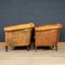 20th Century Dutch Leather Club Chairs, Set of 2 4