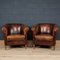 20th Century Dutch Leather Club Chairs, Set of 2 6