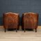 20th Century Dutch Leather Club Chairs, Set of 2 5