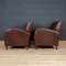 20th Century Dutch Leather Club Chairs, Set of 2 5