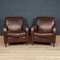 20th Century Dutch Leather Club Chairs, Set of 2 2