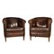 20th Century Dutch Leather Club Chairs, Set of 2 1